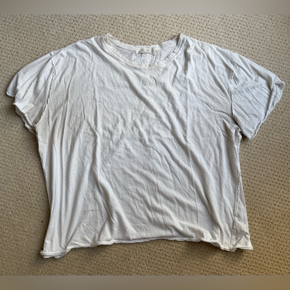 Free People white oversized tshirt